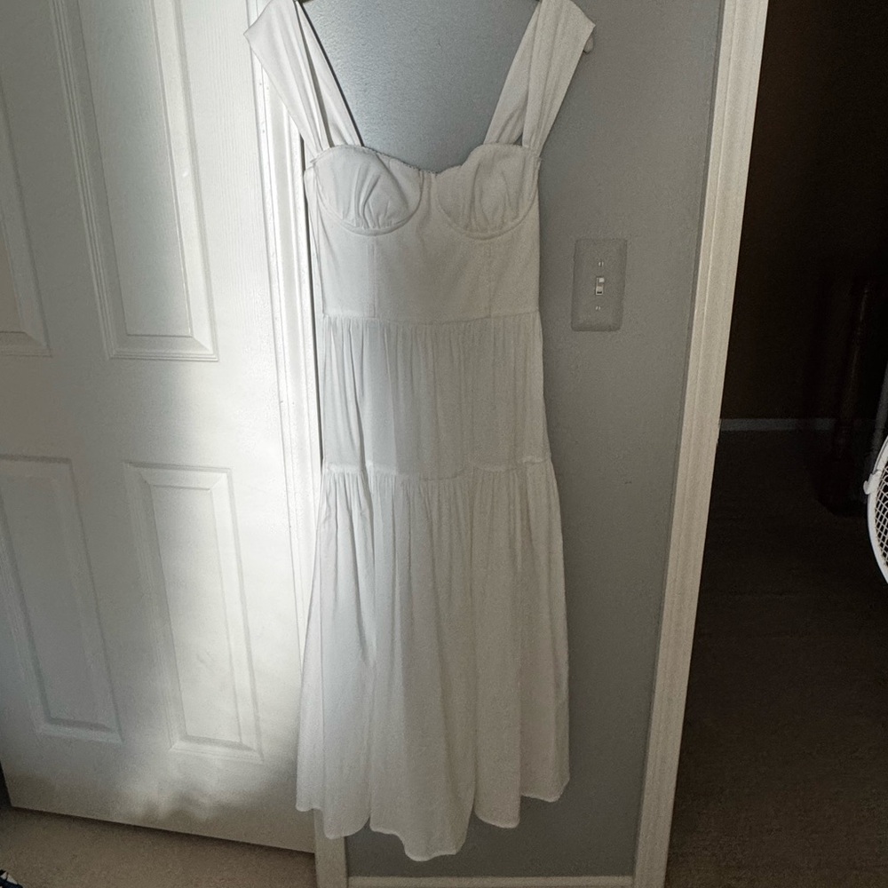 WeWoreWhat Corset Midi Dress in White